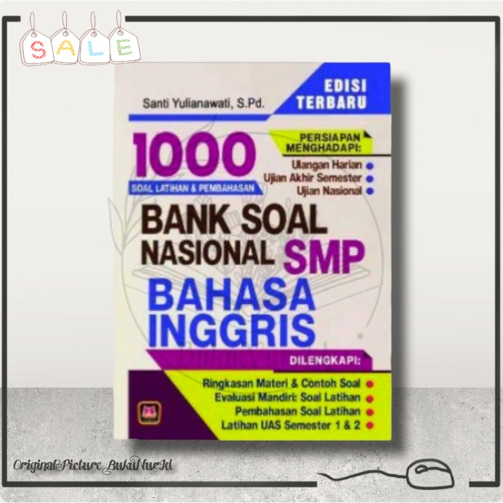 Pustaka Setia Buku Bank Soal Nasional SMP BAHASA INGGRIS1000 Soal Latihan & Pembahasan - 100% Buku O