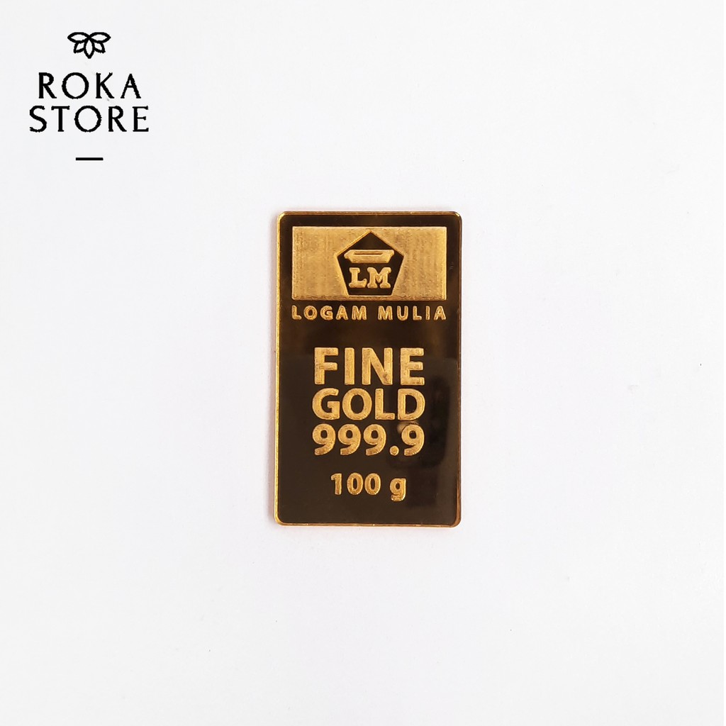 Replika Logam Mulia 100 Gram / Emas Batangan / Emas Antam / Tiruan LM 100 Gr