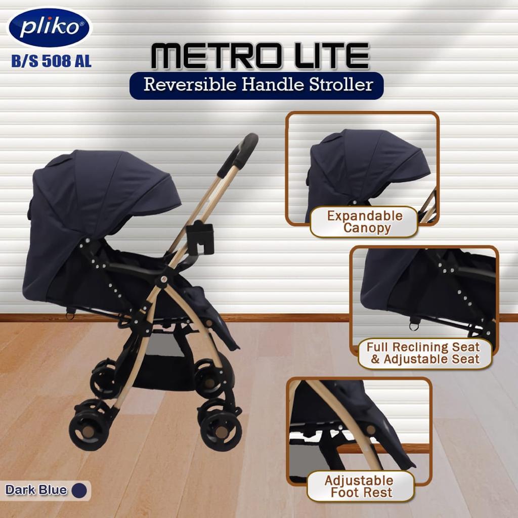 Pliko Baby Stroller Aluminium Metrolite / Dorongan Bayi