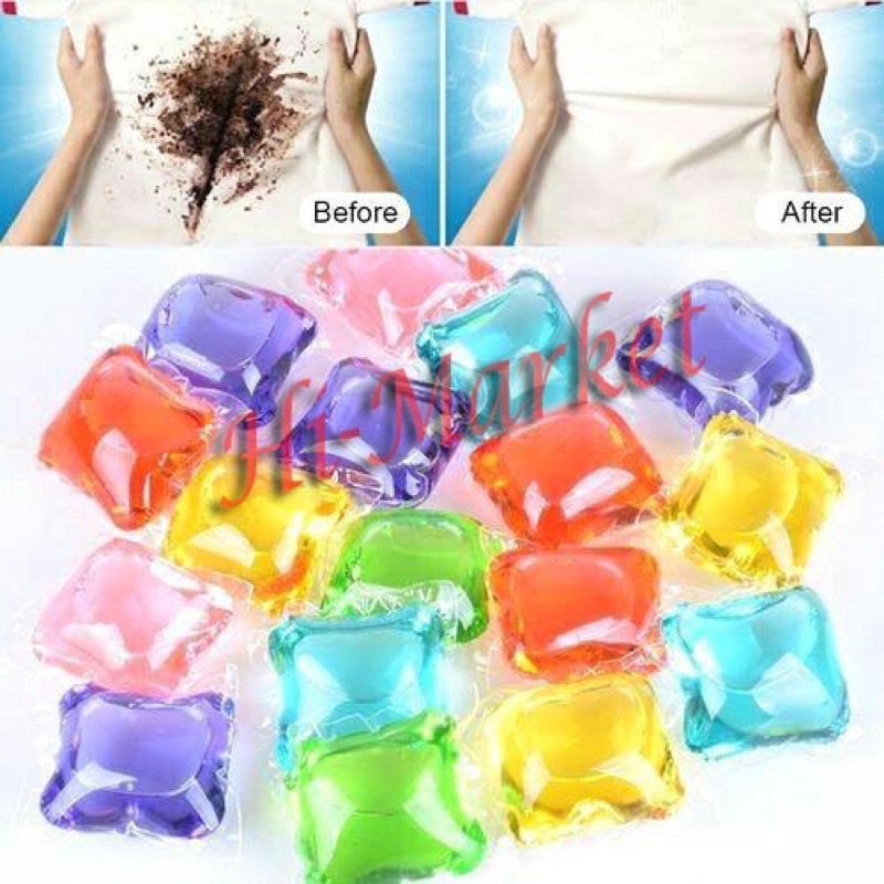 SABUN CUCI BAJU ANTISETIK ISI (20PCS)/SABUN CUCI DETERJEN LAUNDRY GEL BALL PLASTIS MURAH FREE KOTAK!