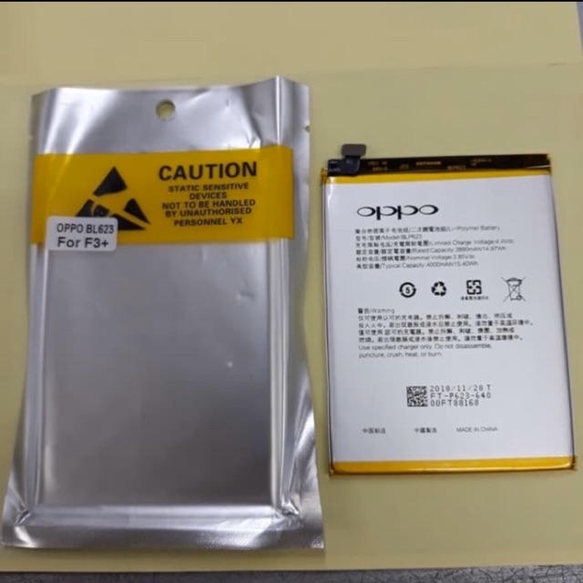 BATTERY BATERAI OPPO F3 PLUS F3PLUS F3+ BLP 623 BLP623
