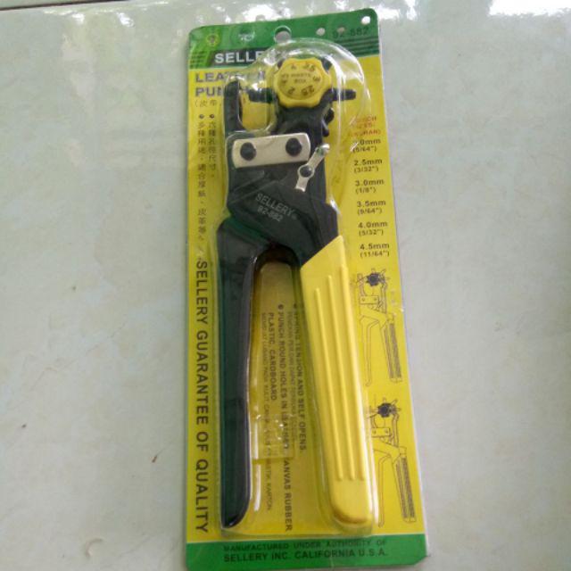 Tang Pembolong Kulit Gesper Premium Tajam Leather Punch Sellery Pembuat Lubang Sabuk Ban Pinggang