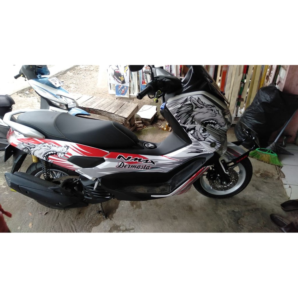 Stiker Nmax/Sticker Nmax/Decal Nmax/Stiker nmax motif serigala/Stiker Nmax Full Body