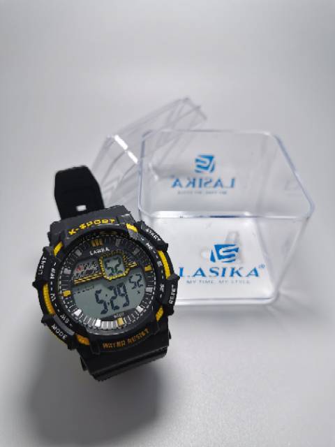 Jam tangan digital Pria Sporty water Resist Lasika 608