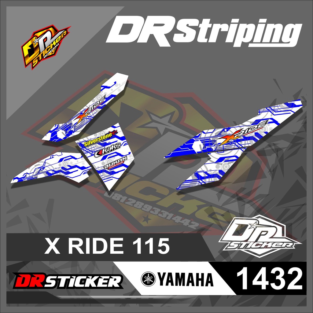 1432 STRIPING STICKER X RIDE 115 RACING GRAFIS SEMI FULL