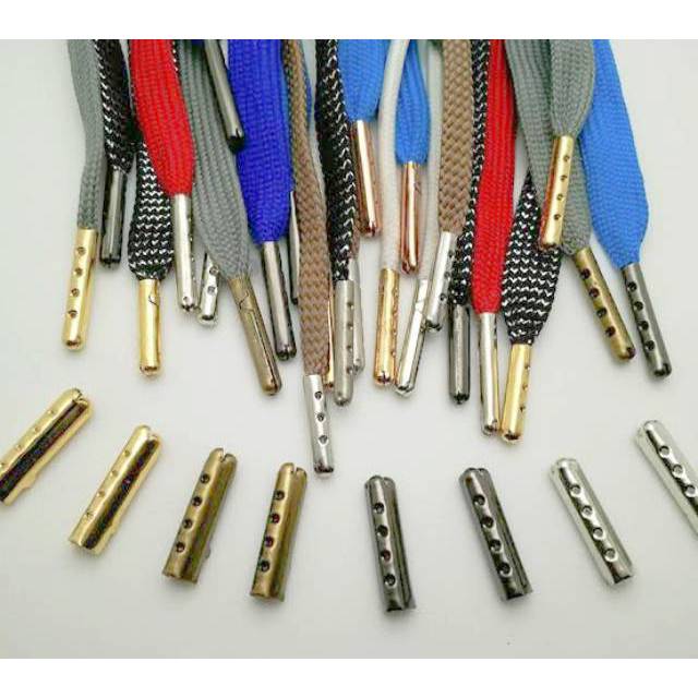 Aglet Pengganti Ujung Tali Sepatu Aluminium 4pcs