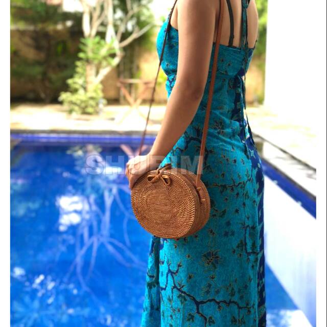 Bohemian Bag Oval/Tas rotan/rattan Bali/selempang/best seller/sling