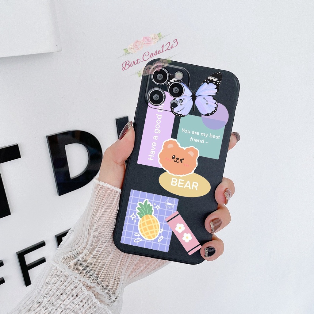 CASE CASING SOFTCASE SILIKON MACARON PELINDUNG KAMERA BUTTERFLY CUTE OPPO VIVO SAMSUNG XIAOMI REALME IPHONE ALL TYPE BC6103