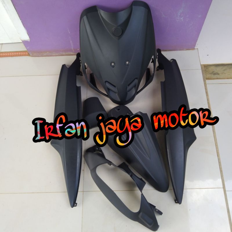 Cover body full halus Yamaha Mio Sporty hitam doff
