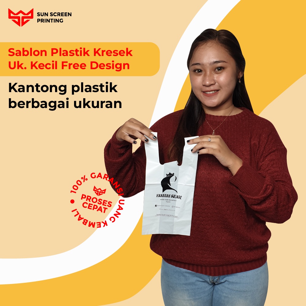 Sablon Plastik Kresek Uk Kecil FREE DESIGN