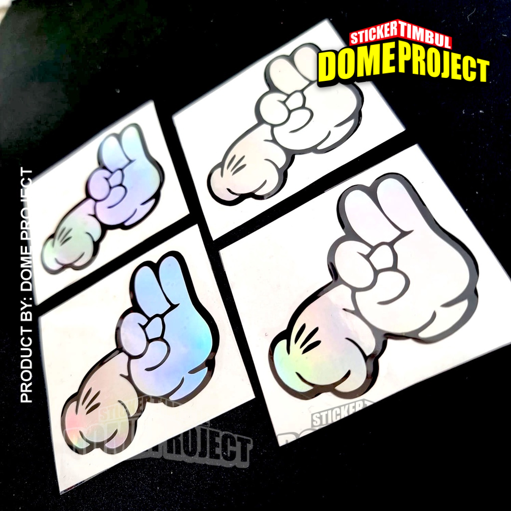 STIKER TANGAN NAKAL MOTOR CUTTING HOLOGRAM BUKAN PRINT