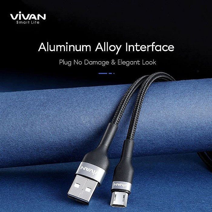 KABEL USB VIVAN VXM100 MICRO 2.4A 1M