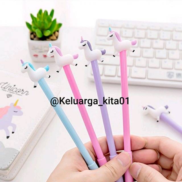 

pulpen gel motif kartun unicorn untuk sekolah/hadiah