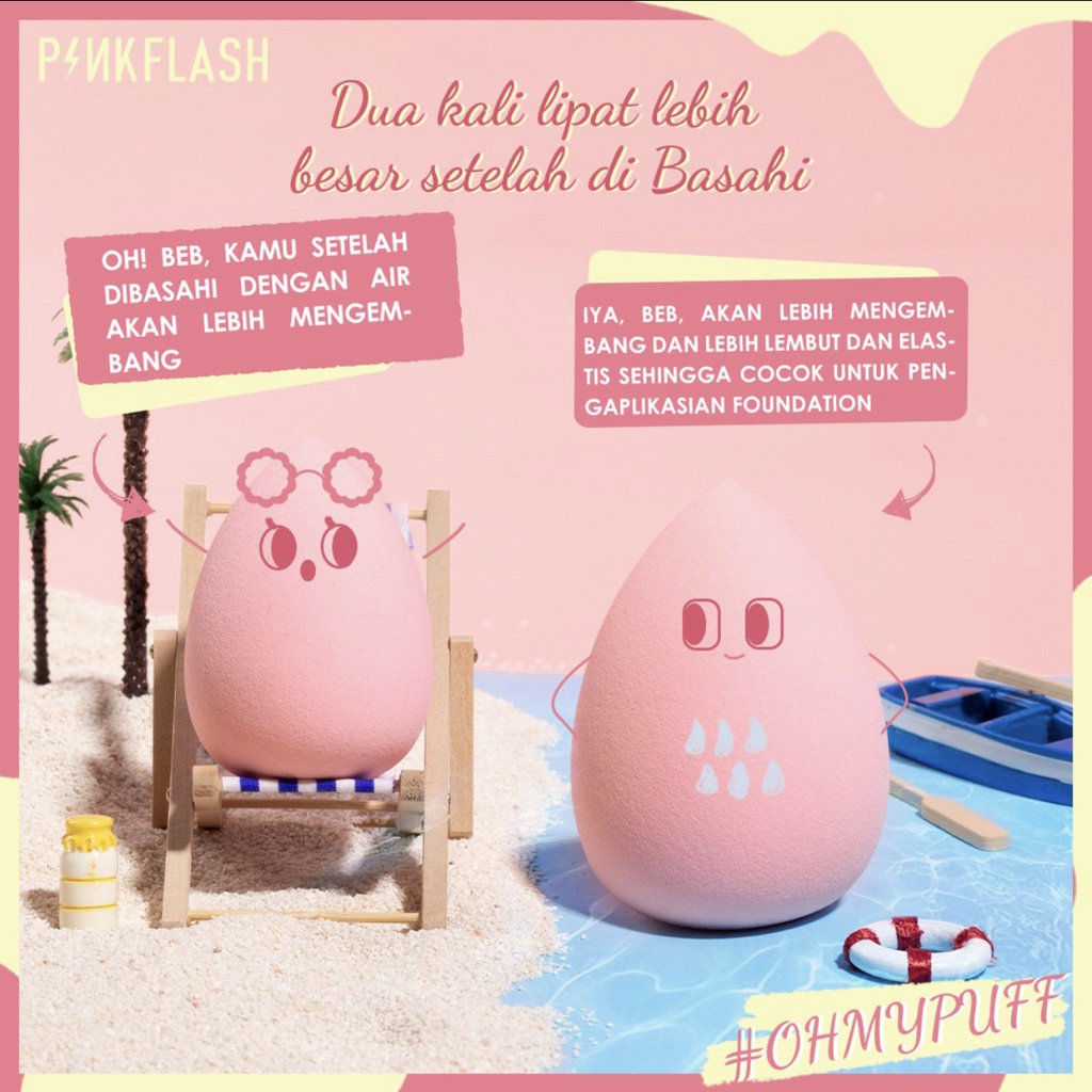 PINKFLASH Beauty Blender / OhMyPuff / Make Up Sponge Pinkflash OhMyPuff Beauty Sponge