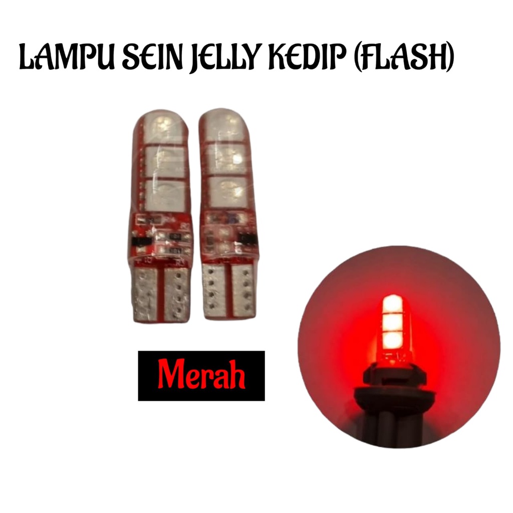 Sein Jelly Kedip Flash 6 Mata Sein Jelly Flash Kedip Universal Semua Motor - Harga 1 Pasang