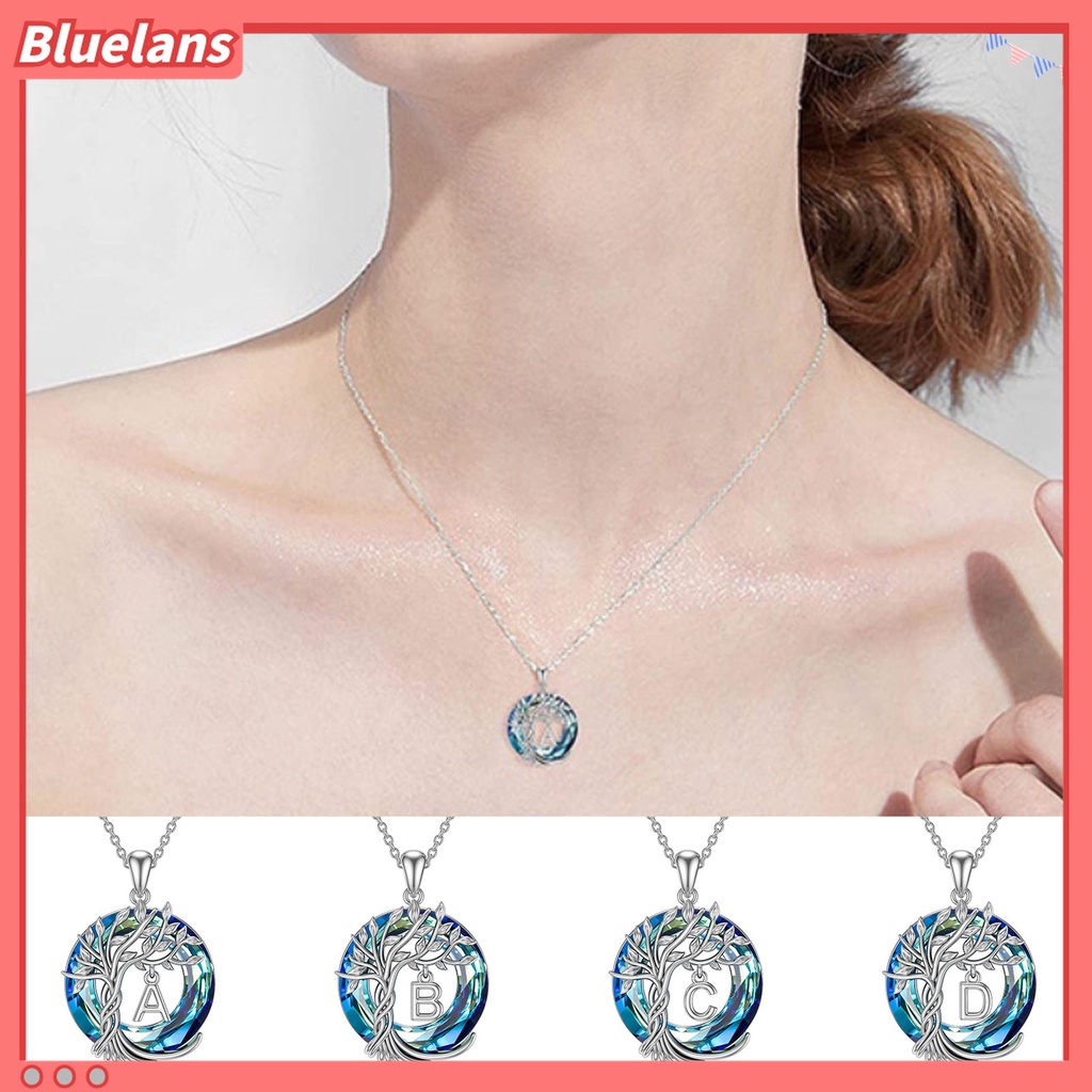 Kalung Rantai Lapis Silver Hias Kristal Imitasi Bentuk Lingkaran Model Hollow Untuk Wanita