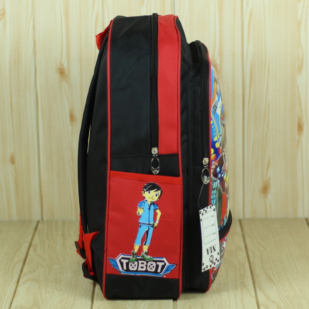 Tas Anak Tobot Warna Merah Backpack Gendong TK SD PAUD Lucu Awet Kuat Sekolah Anak Laki Laki Ransel Gambar Karakter Otobot Keren