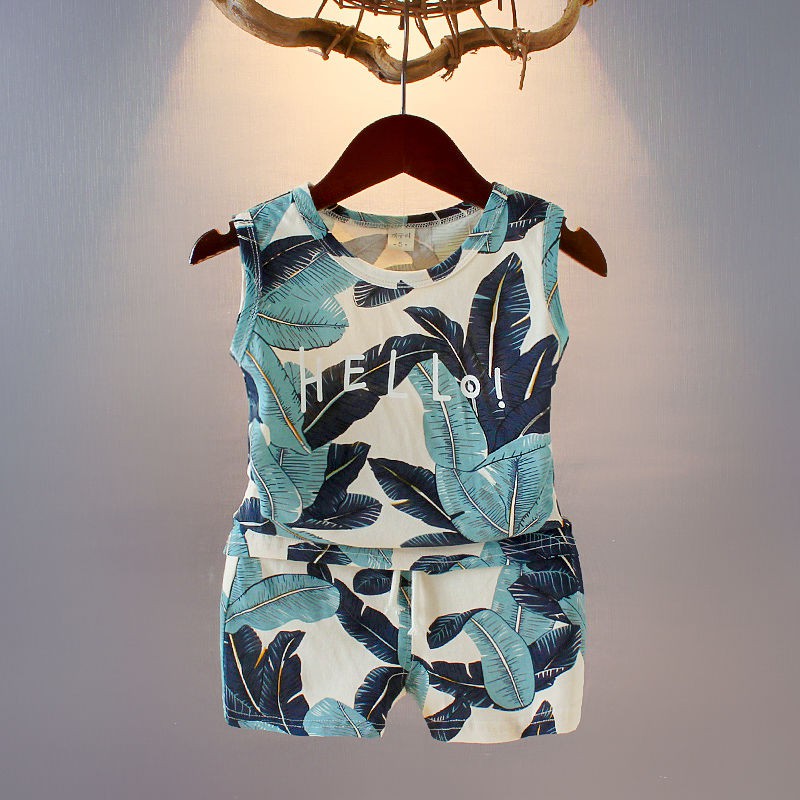 ◐>Jas rompi kasual anak laki-laki dan anak-anak, pakaian musim panas bayi, tengah kecil, celana pen