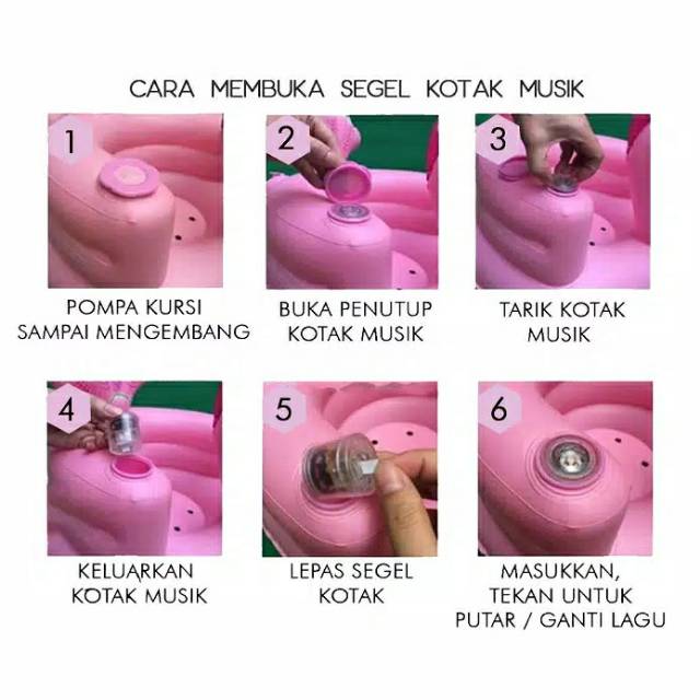 Kursi Sofa Tiup Tempat Duduk Bayi Balon Motif Binatang Infant Seat munchkin Seat Seat bather pump