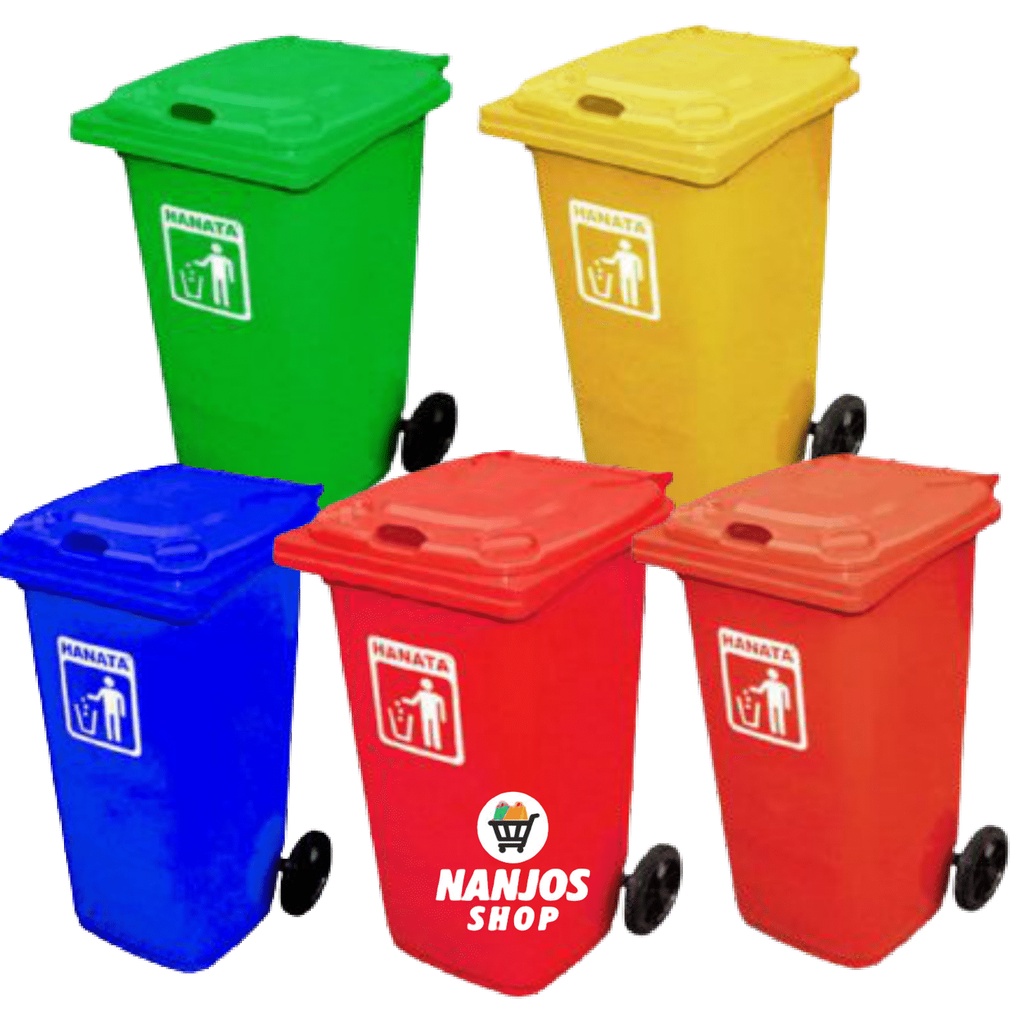 Hanata Tong Tempat Sampah Dustbin Roda Gerobak Hnt4002 120 Liter Mix (SAMEDAY)