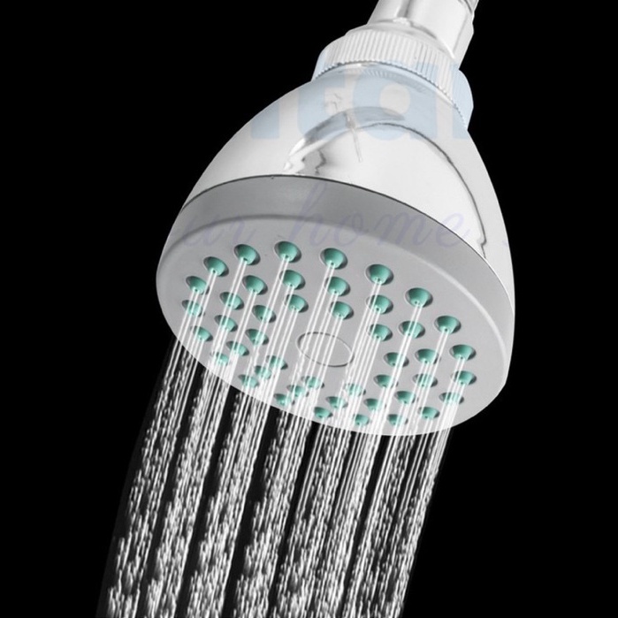 Shower Tembok Bulat 7cm V11-Head kepala wall Shower TANAM Atas Bahan Abs Chrome 360 putar Pipa semprotan mandi sprayer