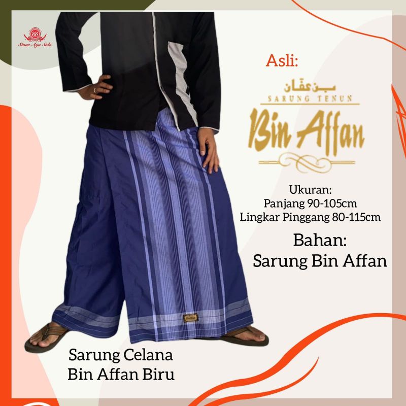 Sarung celana Bin Affan Navy Dongker Pria Dewasa GrosirSorbanSolo