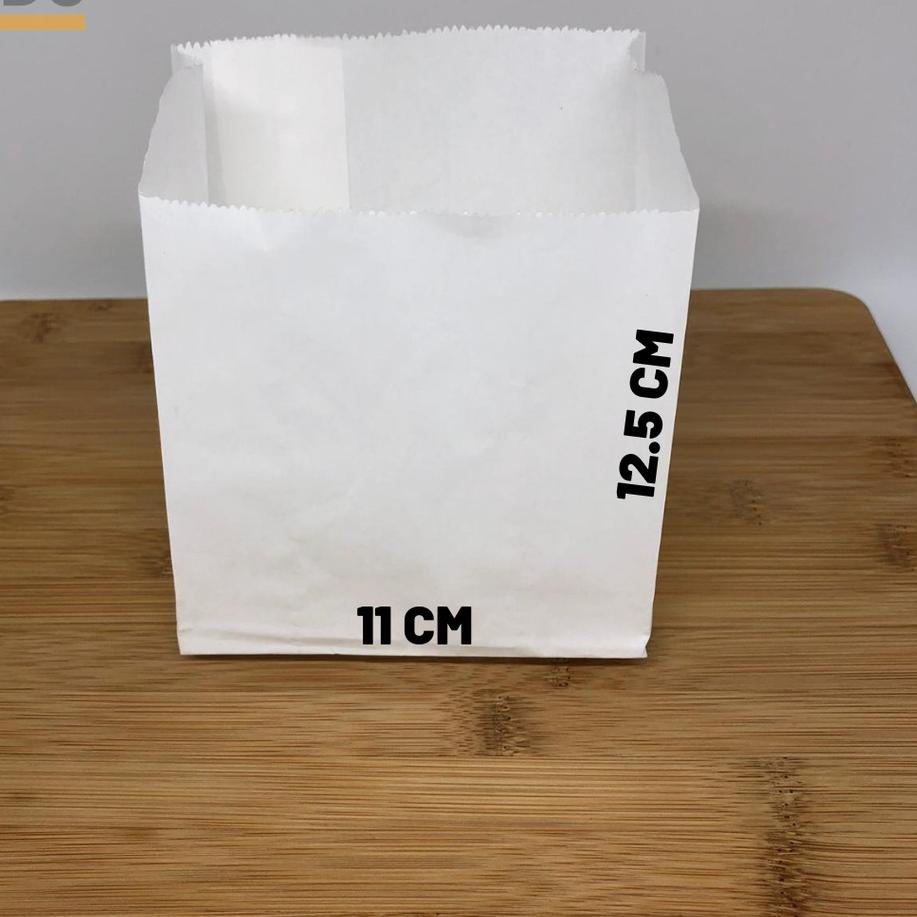 

™ [100 Pcs] Paper Bag / Kantong Kertas (S+) - Kantong Roti / Fried Chicken / Snack ➣