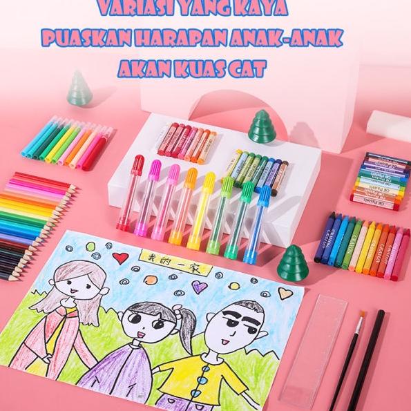 

Terbaru! ART SET CRAYON 208pcs PENSIL WARNA Crayon set Warna Pensil Krayon Bisa untuk Hadiah ~