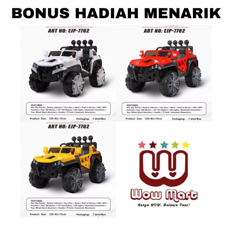 MOBIL AKI ANAK TOYS JEEP EXOTIC EJP-7702