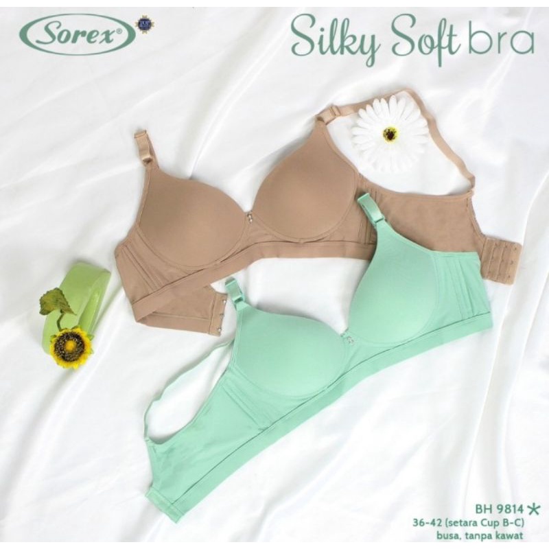 Sorex Bra Silky Soft 9814 Setara Cup B-C/BH Busa Tanpa Kawat