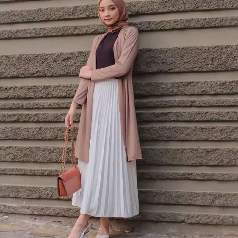 ( COD ) ROK PLISKET HYGET PREMIUM PAYUNG KHUSUS WARNA PUTIH // ROK PLISKET PUTIH HITS