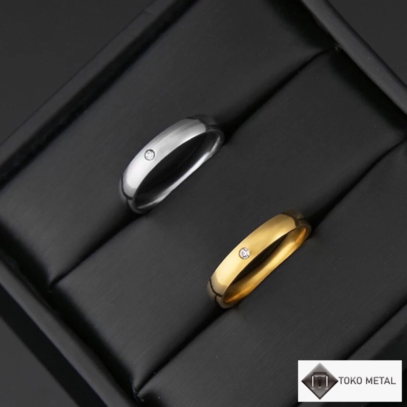 COD✔️ CINCIN TITANIUM MATA 1 COUPLE WANITA &amp; PRIA [TOKO METAL]