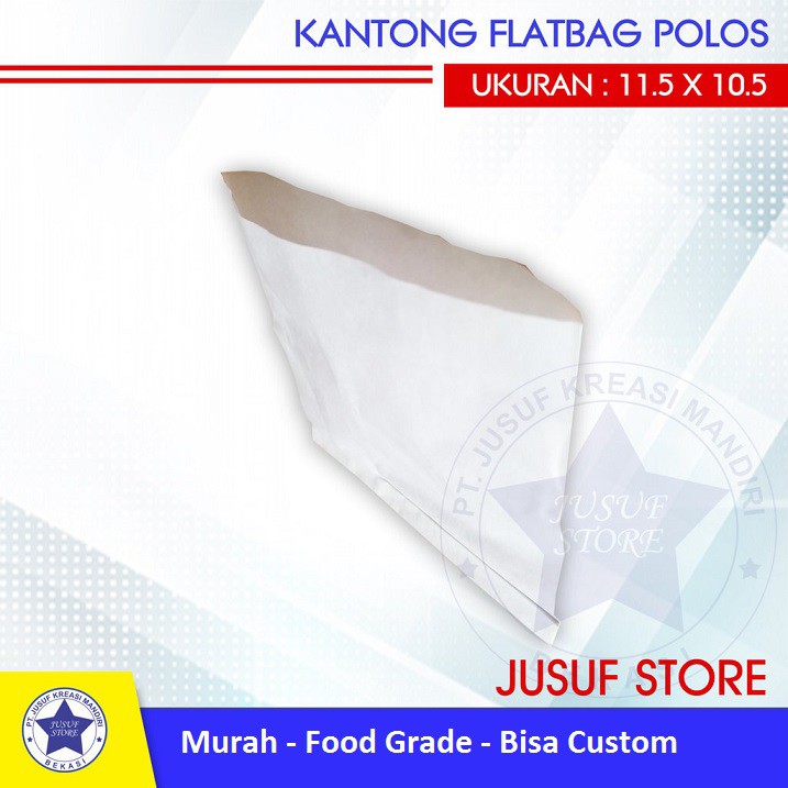 

Paperbag | kantong flatbag kentang polos foodgrade isi 100 pcs