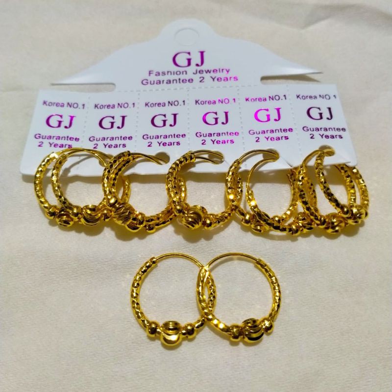 anting gipsi bola dewasa, isi 6 pcs