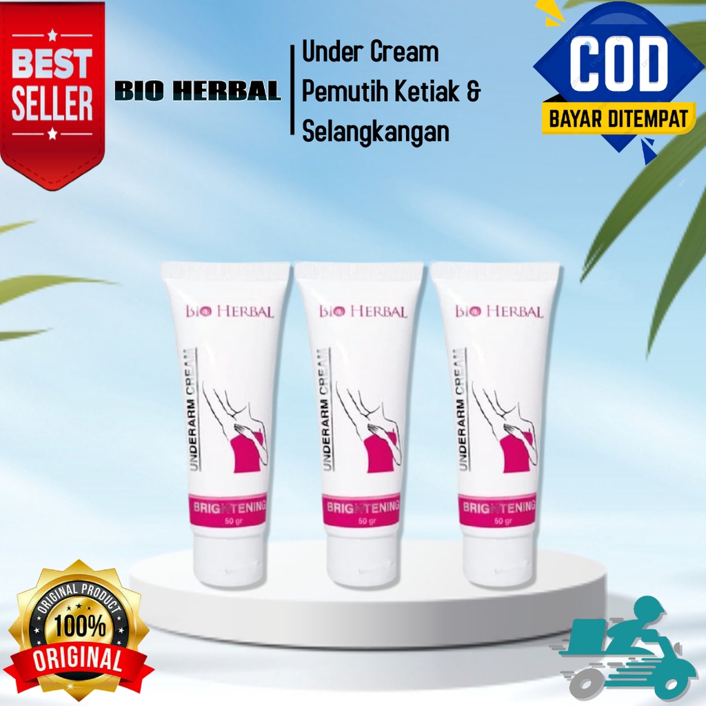 CREAM PEMUTIH KETIAK BIO HERBAL UNDERARM CREAM BRIGHTENING ORIGINAL BPOM KRIM PEMUTIH KETIAK SELANGK