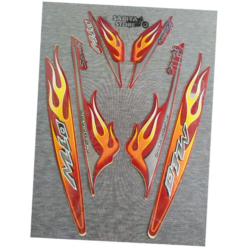 striping stiker lis mio sporty 2006 merah marun