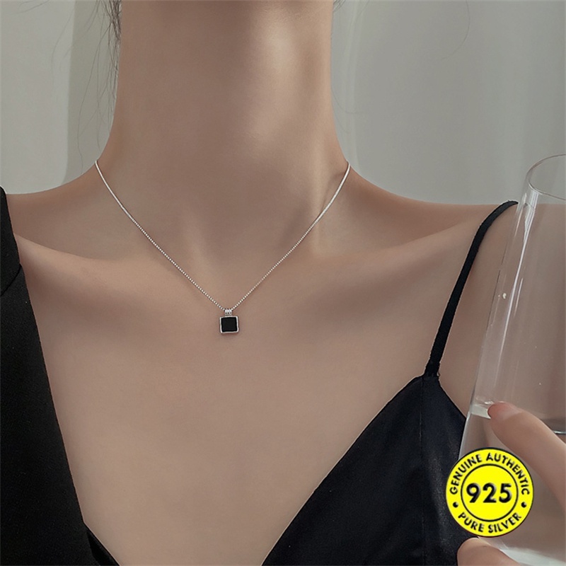 Kalung Bahan S925 Silver Gaya Korea Untuk Wanita