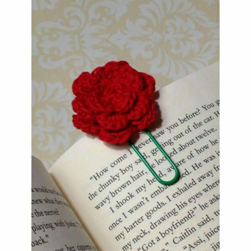 

Paper Clip Warna Warni Pembatas Buku Rajut Bookmark Unik