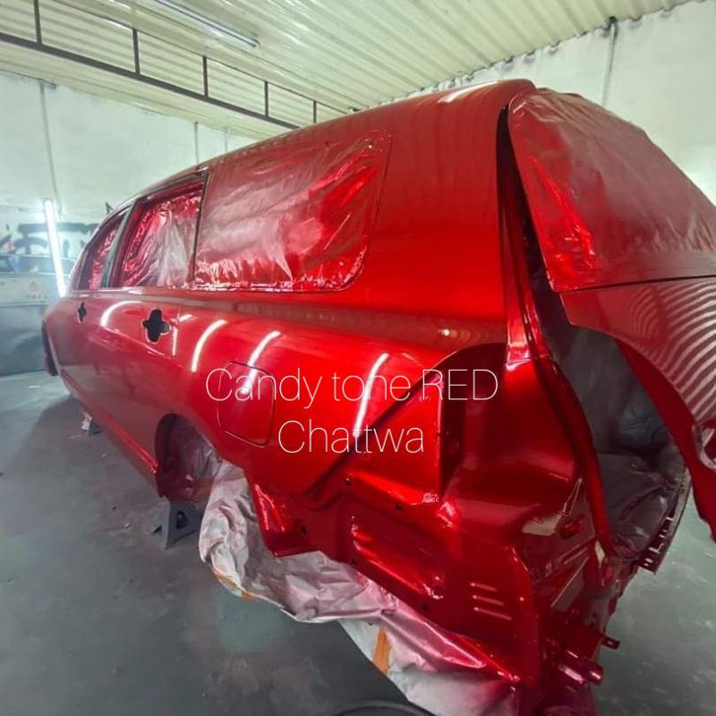PAKET LENGKAP CAT CANDY TONE MERAH + SILVER METALLIC + CLEAR COAT BELKOTE 4100 300MILI