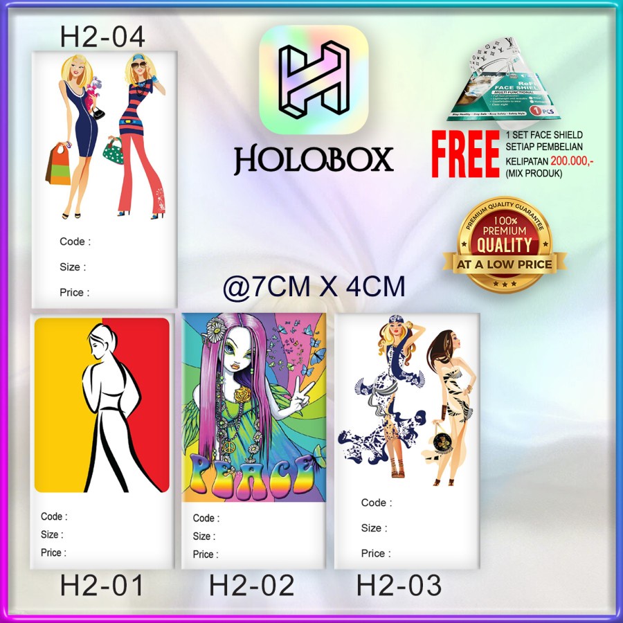 

Label Produk/Hang Tag/Label Baju/Label Produk/Label Kertas Motif | H2 - All variant