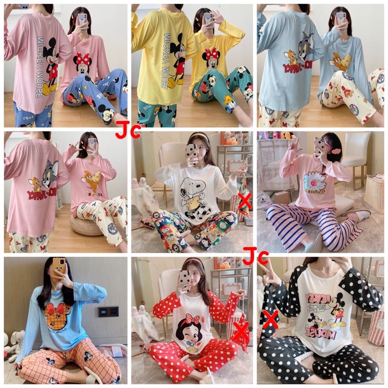 JC- Stelan Import Oversize Premium PP / Stelan piyama import Panjang  / piyama Korea Bigsize Import