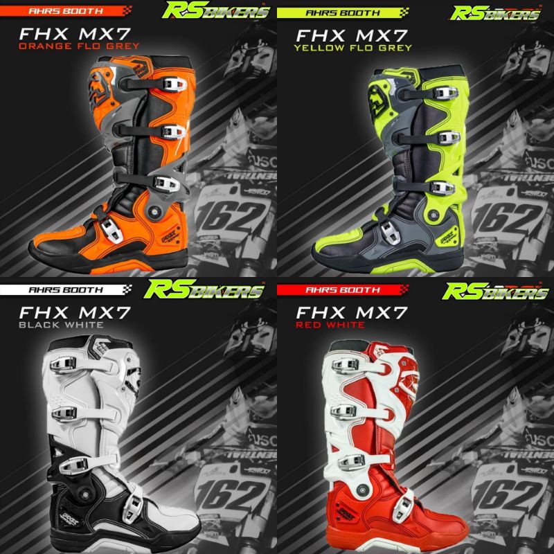 AHRS FHX MX7 SEPATU BALAP MOTOR CROSS TRAIL ADVENTURE ENDURO TRABAS AHRS RACING BOOTS MOTOCROSS