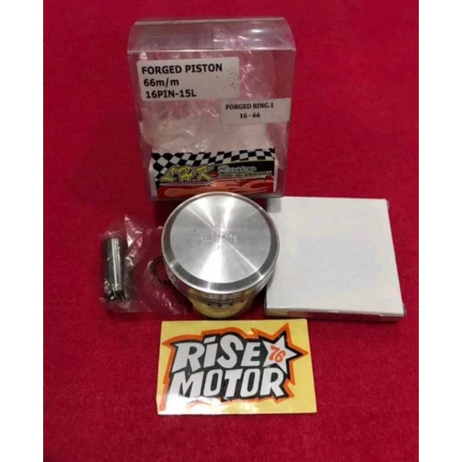 PISTON LHK 66MM PIN 16 SINGLE RING FORGED