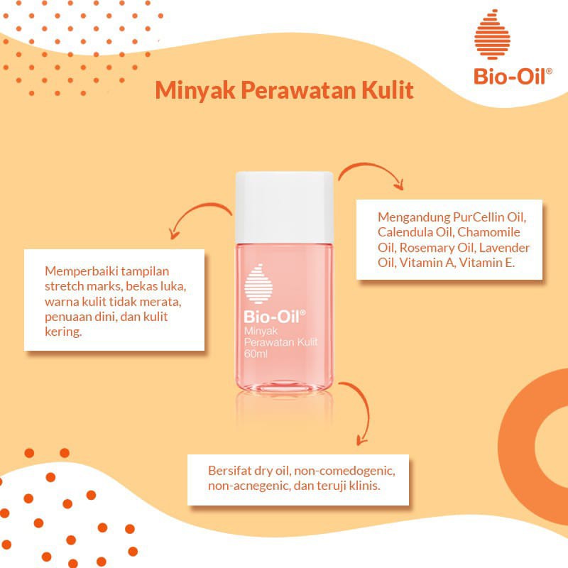 Bio Oil Skincare Oil 60ml  PERAWATAN KULIT BAYI DAN IBU HAMIL  (STRECH MARKS DAN BEKAS LUKA)