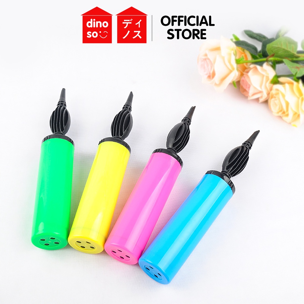 DINOSO Pompa Balon Tangan Manual Warna Warni