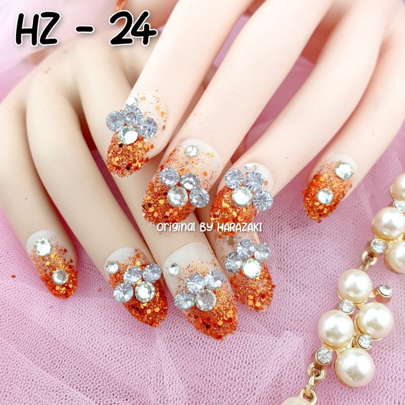 Kuku Palsu 3D / Shining Bride Fake Nails / Nail Art