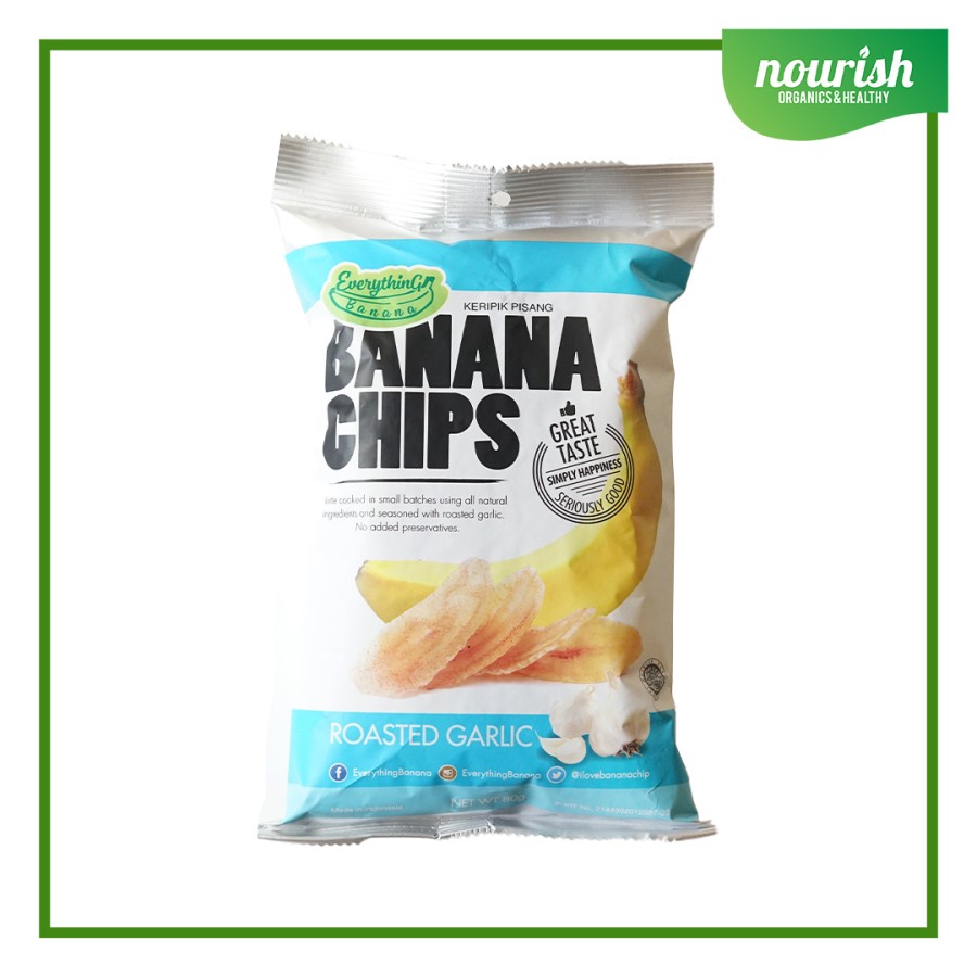 Everything Banana Chips Roasted Garlic 80gr