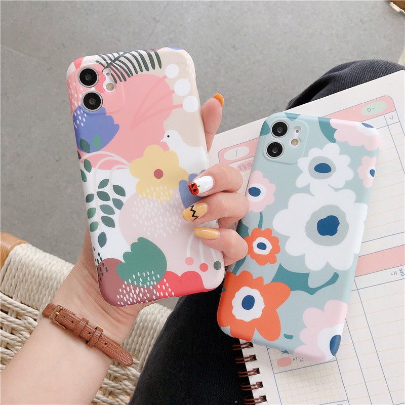 Case Bahan  Silikon Motif Lukisan  Cat  Minyak Tahan Banting 