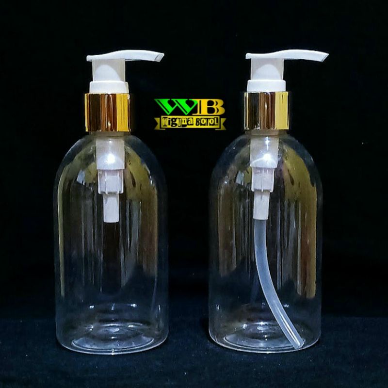 Botol Pump 250ml Oval Ring Almunium / Botol Lotion 250ml oval