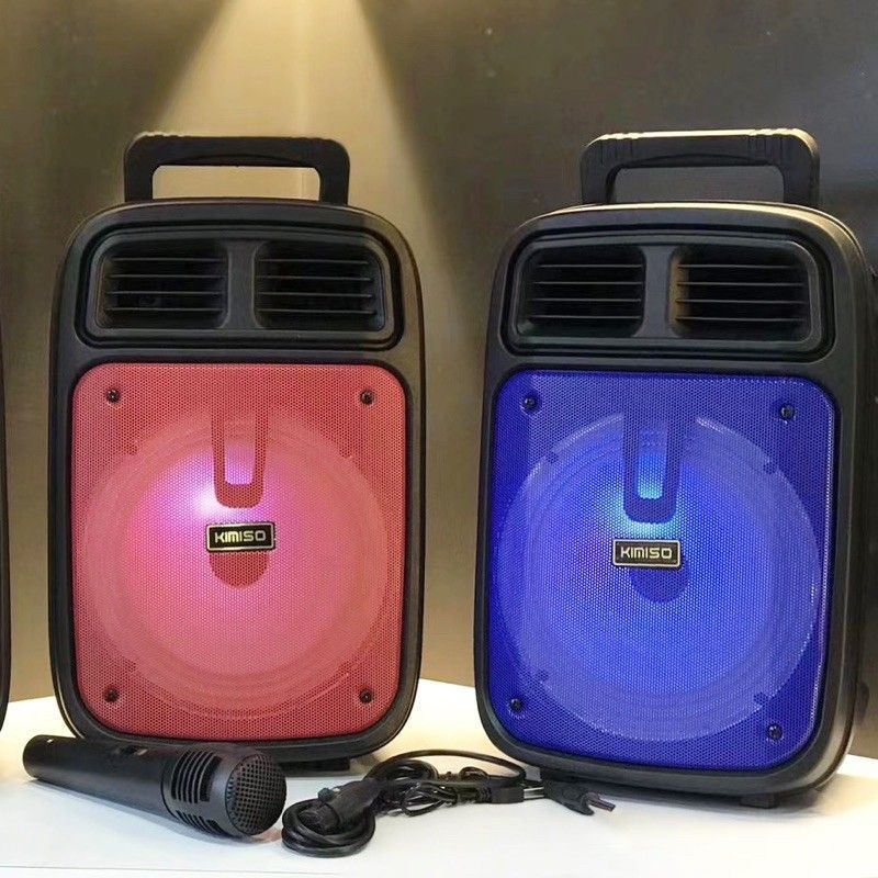 Speaker Bluetooth Kms 3382/3385 Mic Karaoke/Spiker Wireless Super Bass/Salon Aktif Radio Fm Portable